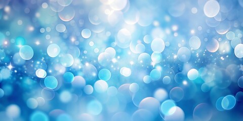 Abstract Blue Bokeh Background with Shimmering Lights, Blurred Circles, Sparkle, Abstract Background , Bokeh , Backgrounds