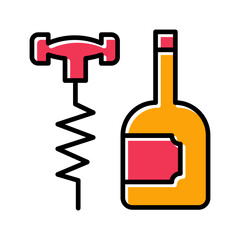 Wine Corkscrew Vector Icon