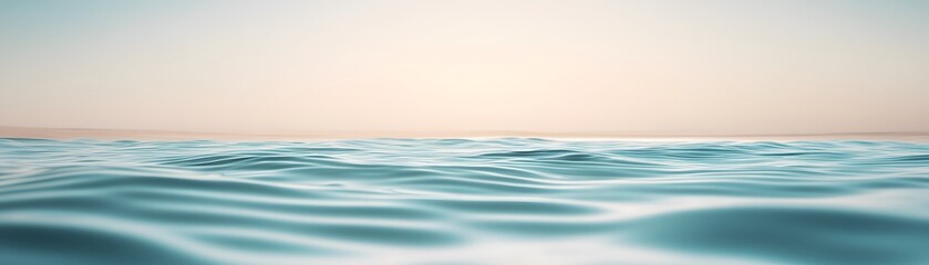Gentle Ripples on a Calm Blue Sea at Sunset