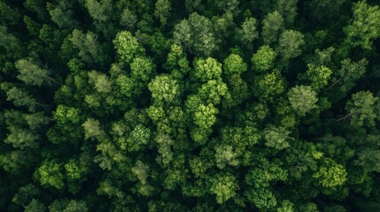 Naklejka premium A forest loss over. taken from an elevated position.
