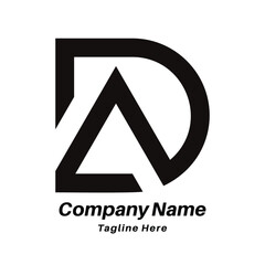 AD letter logo design icon