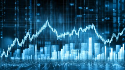 Stock market chart analysis, realtime financial data and trends for strategic investment decisions