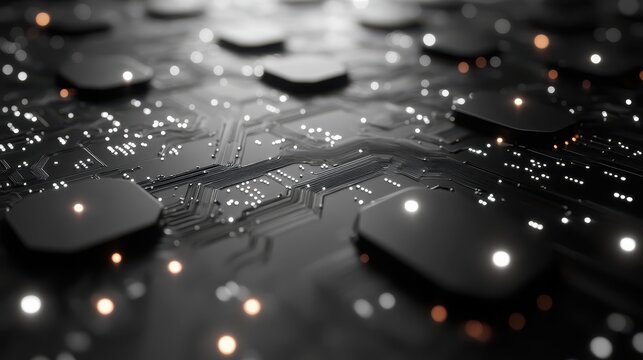 Tech minimal background featuring clean circuit patterns and an AI integration theme designed with future technology motifs for a modern digital aesthetic ideal for innovative projects