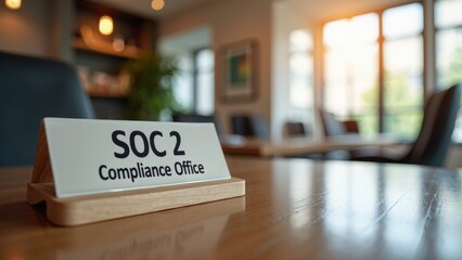 SOC 2 Compliance Office Sign in Modern Workspace