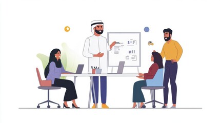 Strategic Planning Session: An Arab businessman