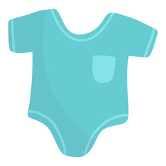 Png Cute little blue baby romper element, transparent background