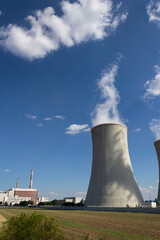 Cooling towers at nuclear power plant, energy self-sufficiency, greenhouse emission reduction and...