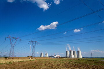 Cooling towers at nuclear power plant, energy self-sufficiency, greenhouse emission reduction and...