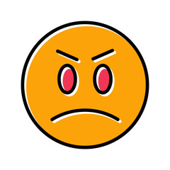 Angry Face Vector Icon