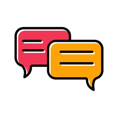Fototapeta premium Message Bubble Vector Icon