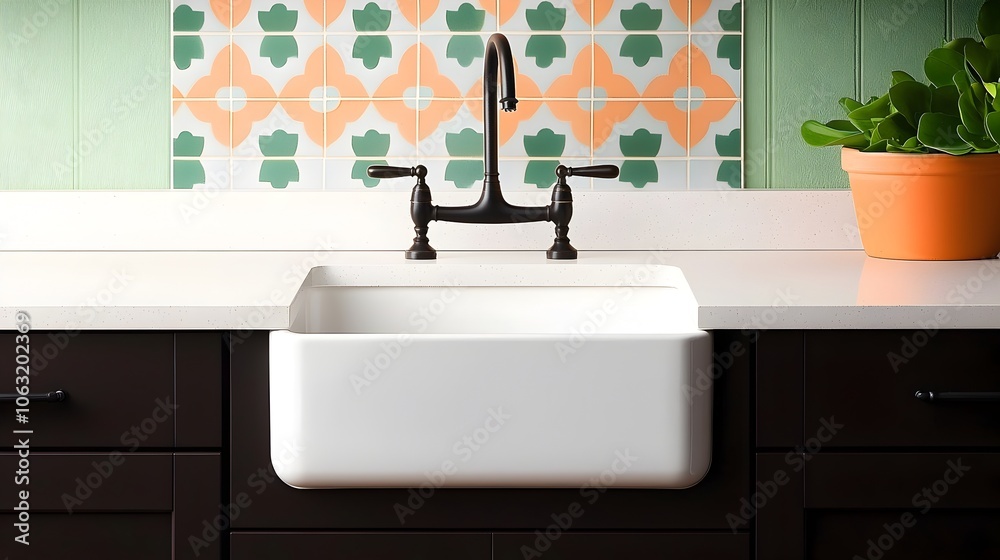Aufkleber stunning kitchen design featuring dark cabinets a farmhouse style sink and a vibrant eye catching ba