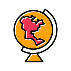 Earth Globe Americas Vector Icon