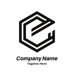 E letter logo design icon