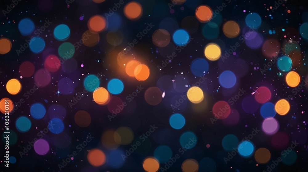 Wall mural a bright and colorful abstract digital artwork featuring sparkling lights on a dark background. the 