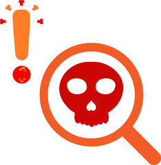 search with skull icon