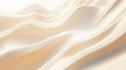 Obraz premium Abstract wavy fabric texture in soft beige and cream tones