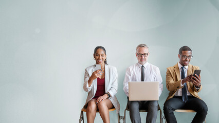 business people using digital devices