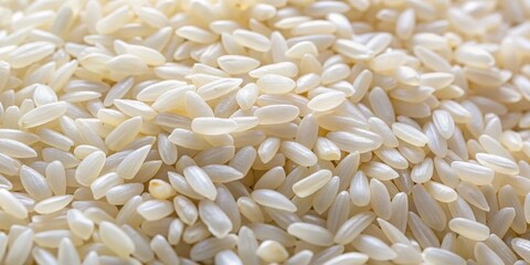 Close-up of White Rice Grains, Macro Photography, Food Texture, White Rice, Grain, Rice, Cuisine