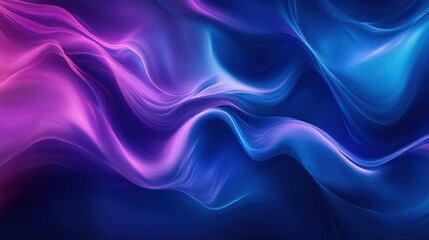 Obraz premium A mesmerizing abstract design of fluid blue and purple waves