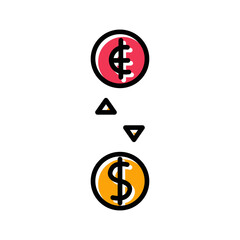 Obraz premium Currency Exchange Vector Icon