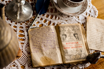 An old liturgical book in Church Slavonic