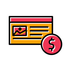 Native Advertising Vector Icon