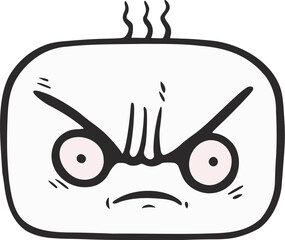 Design of angry funny expression