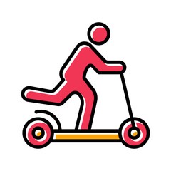 Kick Scooter Vector Icon