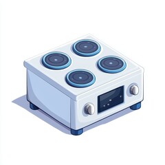 Fototapeta premium Illustrated Induction Stove for Children's Book