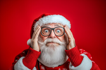 Naklejka premium A man in a red sweater