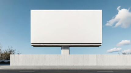 Fototapeta premium Front View of Large Billboard Mockup