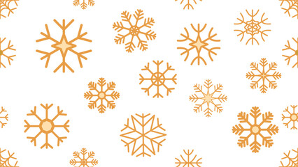 seamless pattern golden snowflakes christmas with festive geometric elements with stars and circles