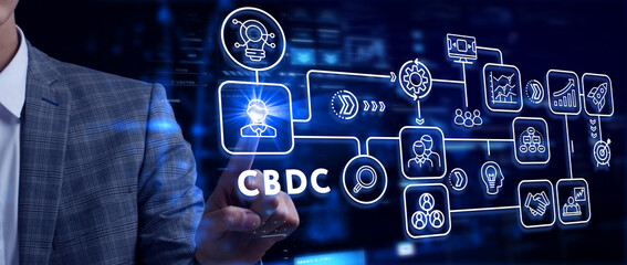 CBDC Central Bank Digital Currency Concept.