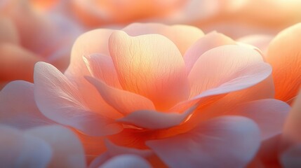 A close-up of a delicate peach rose, radiating soft colors and gentle textures, evoking a serene and romantic atmosphere.