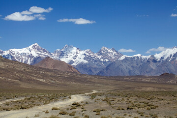 Mountains along the Bartang Valley in the Gorno-Badakhshan region in Tajikistan