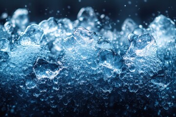 Obraz premium frozen background with ice. Free copy space