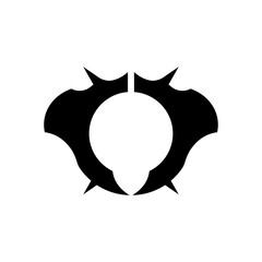 Aggressive, edgy avatar icon with a black circular border and demonic horns, suited for a mythical or futuristic game profile with an evil twist.