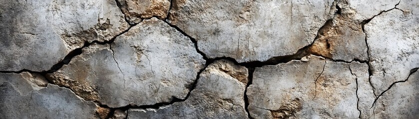 Obraz premium Cracked and Weathered Concrete Wall Texture