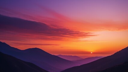 Obraz premium Breathtaking sunset over rolling hills adorned with vibrant wildflowers, showcasing a tranquil landscape in pastel hues