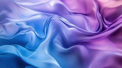 Obraz premium Abstract liquid waves in a gradient of blue and purple,