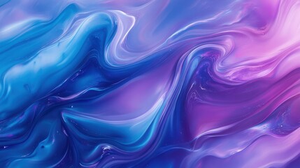 Fototapeta premium An abstract fluid design with blue and purple waves,