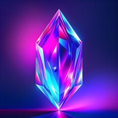 abstract crystal prism in vibrant colors