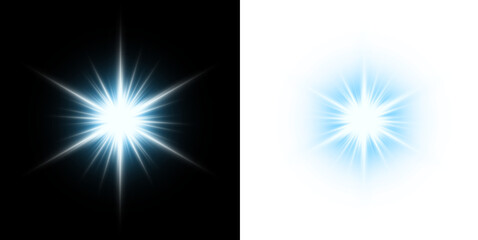 light blue shine for christmas tree light illustration