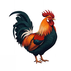 Fototapeta premium Colorful Rooster Illustration 2