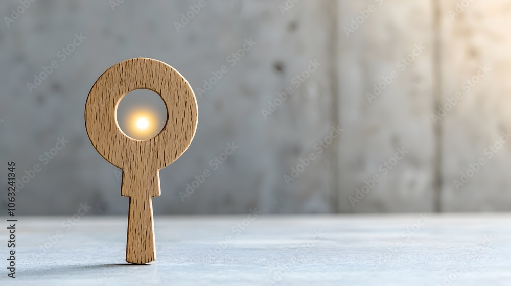 Fototapete keyhole with glowing light inside representing the opportunity to access new ideas unlock creativity