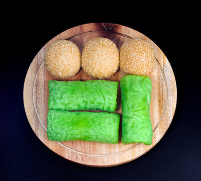 Fresh green mustards , caisim, sawi hijau on the market