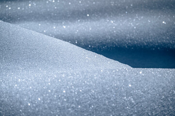 Julian Alps immersed in snow. Riofreddo Valley, wild and magical