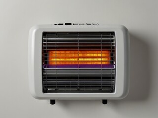Fototapeta premium Infrared heater on a white background. Generated with AI.