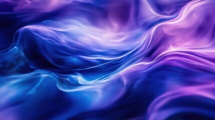 Fototapeta premium Swirling blue and purple liquid waves in an abstract form,