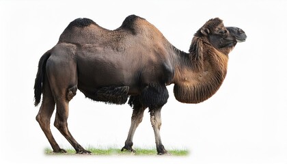 Camel side view full body isolate on White background PNG
